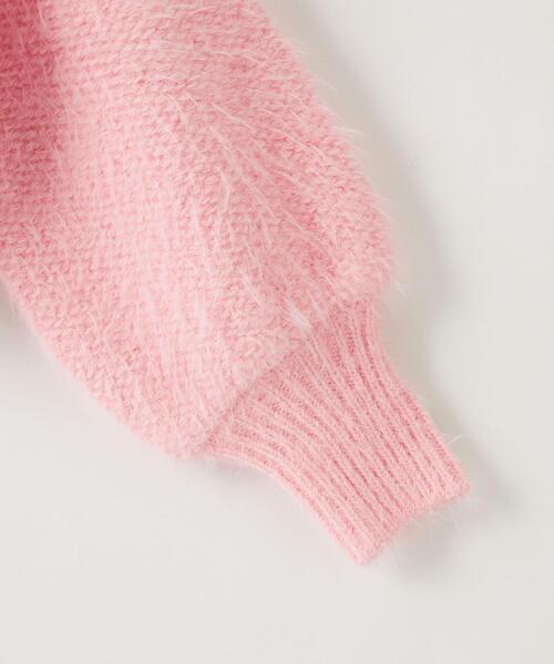 EMMEL REFINES（エメルリファインズ）の「＜EMMEL REFINES（エメル リファインズ）＞EM ポコフワ Vネック カーディガン（カーディガン/ボレロ・レディース・ベージュ/ダークグレー/ライトピンク・FREE）」の6枚目の写真