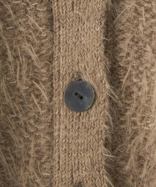 EMMEL REFINES（エメルリファインズ）の「＜EMMEL REFINES（エメル リファインズ）＞EM ポコフワ Vネック カーディガン（カーディガン/ボレロ・レディース・ベージュ/ダークグレー/ライトピンク・FREE）」の10枚目の写真