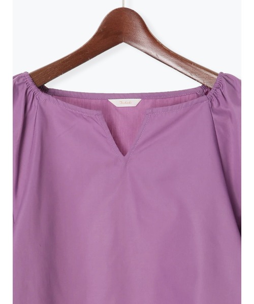 Te chichi（テチチ）の「ボリュームスリーブキーネックブラウス（シャツ/ブラウス・レディース・オフホワイト/パープル/ネイビー・ﾌﾘ-）」の15枚目の写真
