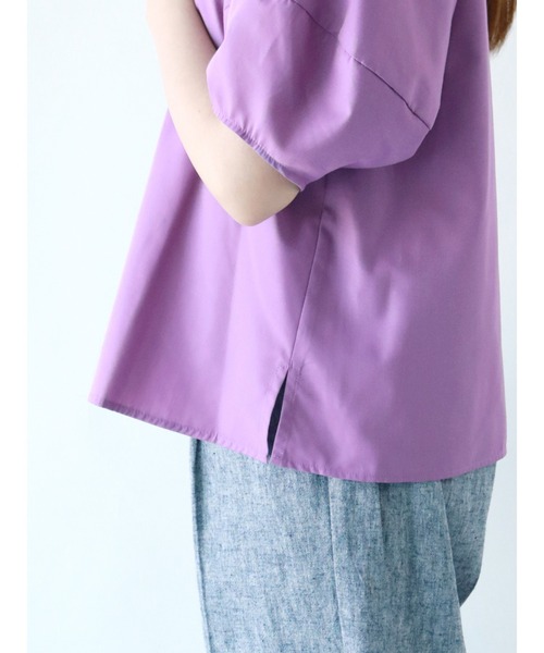 Te chichi（テチチ）の「ボリュームスリーブキーネックブラウス（シャツ/ブラウス・レディース・オフホワイト/パープル/ネイビー・ﾌﾘ-）」の13枚目の写真