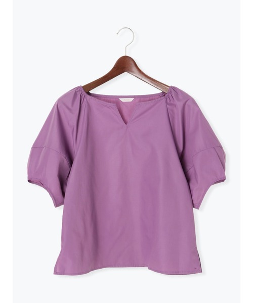Te chichi（テチチ）の「ボリュームスリーブキーネックブラウス（シャツ/ブラウス・レディース・オフホワイト/パープル/ネイビー・ﾌﾘ-）」の22枚目の写真