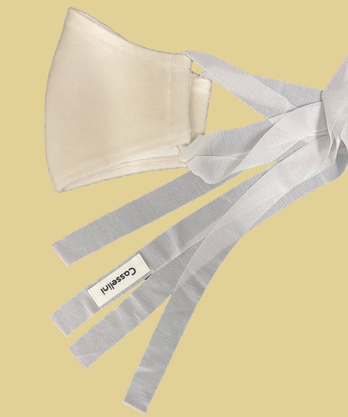Casselini（キャセリーニ）の「Casselini　ベロアマスク（マスク・レディース・ライトグレー/グレー/ピンク/クリーム/アイボリー・ONE SIZE）」の5枚目の写真
