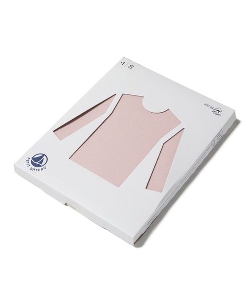 PETIT BATEAU（プチバトー）の「クルーネック長袖Ｔシャツ（Tシャツ/カットソー・レディース・ピンク・SMALL/MEDIUM/LARGE/X-SMALL/XX-SMALL）」の4枚目の写真