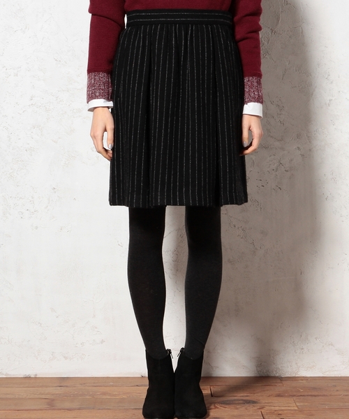 green label relaxing(グリーンレーベルリラクシング)の「GC SHETLAND ギャザーST スカート(スカート・レディース・グレー/ネイビー・38/40)」の5枚目の写真