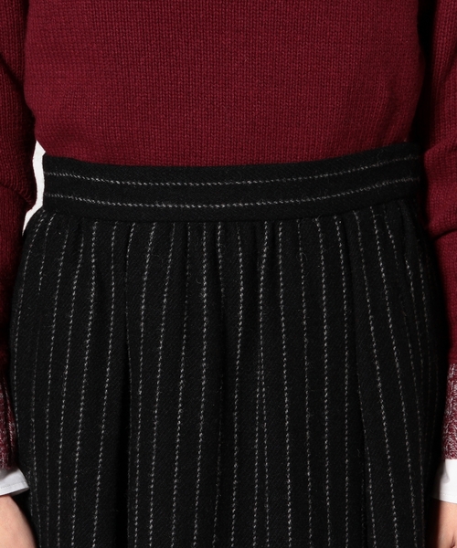 green label relaxing(グリーンレーベルリラクシング)の「GC SHETLAND ギャザーST スカート(スカート・レディース・グレー/ネイビー・38/40)」の8枚目の写真