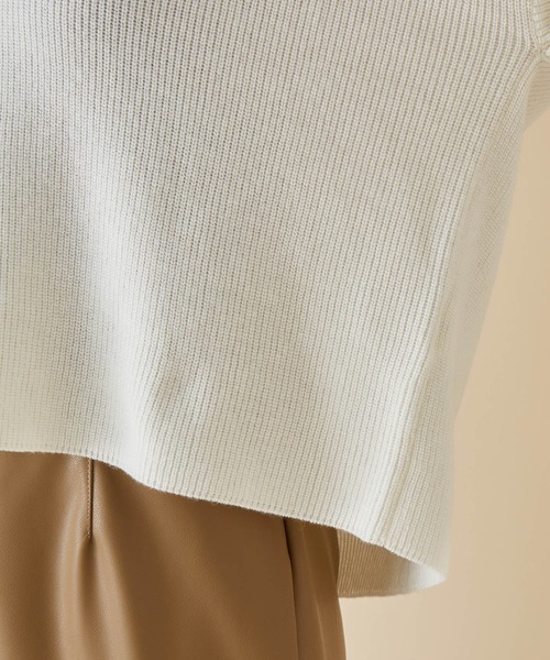 MADEMOISELLE ROPE'（マドモアゼル ロペ）の「<春まで使える>セーラーカラーショートニットプルオーバー（ニット/セーター・レディース・ホワイト/ベージュ/グリーン・38）」の16枚目の写真