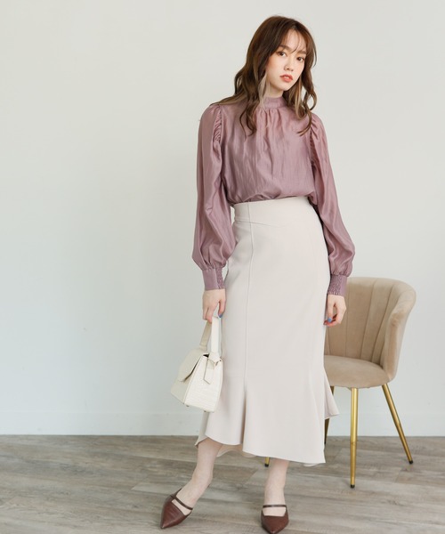 LIPSERVICE（リップサービス）の「2wayリボンシアーブラウス（シャツ/ブラウス・レディース・パープル/ブルー/その他1/グレー系その他/ホワイト・FREE）」の17枚目の写真