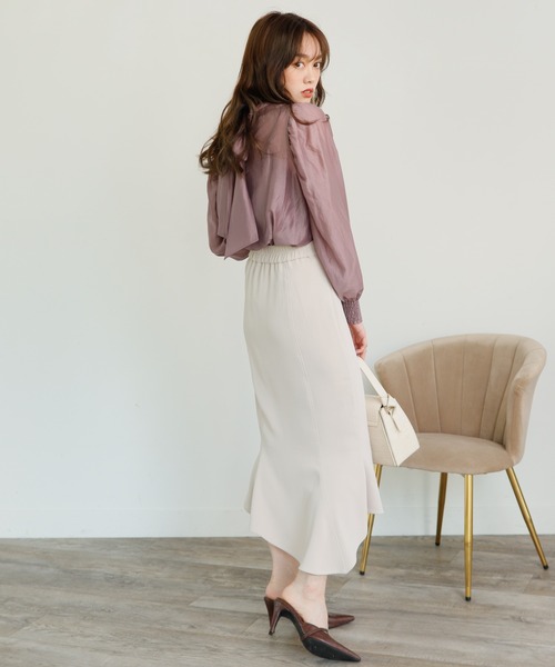 LIPSERVICE（リップサービス）の「2wayリボンシアーブラウス（シャツ/ブラウス・レディース・パープル/ブルー/その他1/グレー系その他/ホワイト・FREE）」の19枚目の写真