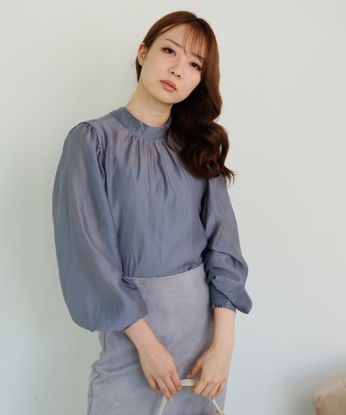 LIPSERVICE（リップサービス）の「2wayリボンシアーブラウス（シャツ/ブラウス・レディース・パープル/ブルー/その他1/グレー系その他/ホワイト・FREE）」の21枚目の写真