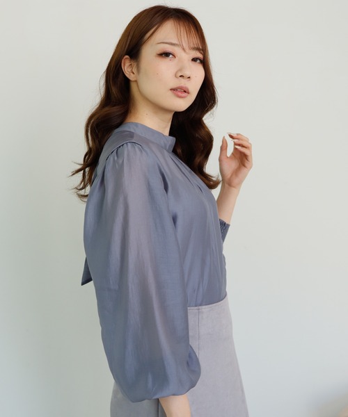 【一部店舗限定】【北野百笑さん着用】2WAYリボンシアーブラウス 一部店舗限定】【北野百笑さん着用】2WAYリボンシアーブラウス