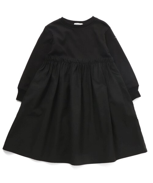 F.O.U（エフオーユー）の「リメイク風ワンピース（ワンピース・キッズ・ブラック/グレー・100/110/120/130/140）」の2枚目の写真