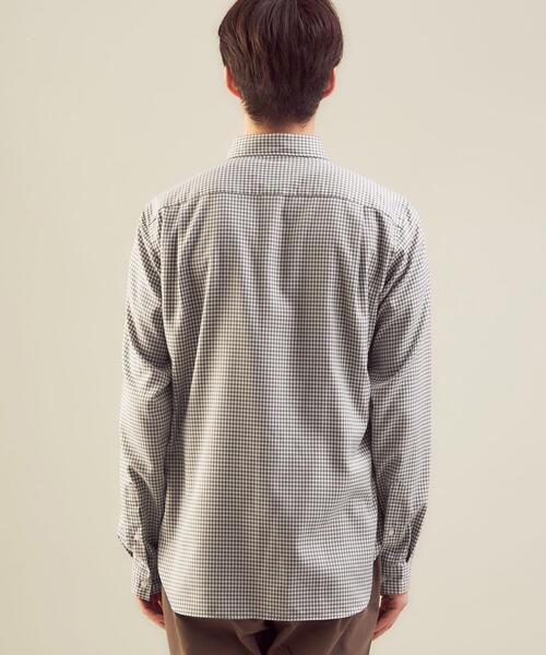 green label relaxing(グリーンレーベルリラクシング)の「<green label relaxing>ビエラ ギンガム ボタンダウン 長袖 シャツ -防シワ-(シャツ/ブラウス・メンズ・ブラック/ベージュ/ケリー・S/M/L/XL)」の6枚目の写真