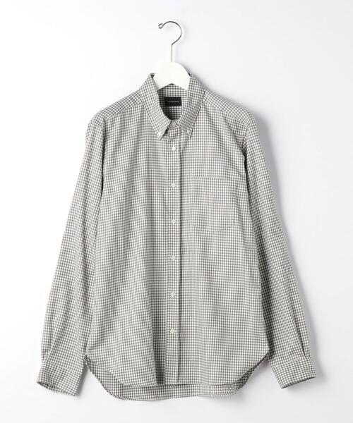 green label relaxing(グリーンレーベルリラクシング)の「<green label relaxing>ビエラ ギンガム ボタンダウン 長袖 シャツ -防シワ-(シャツ/ブラウス・メンズ・ブラック/ベージュ/ケリー・S/M/L/XL)」の9枚目の写真
