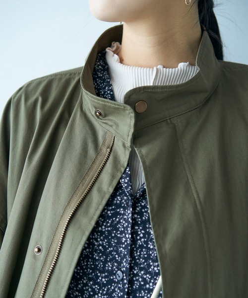 haco!(ハコ)の「これさえあれば甘辛コーデが簡単に決まる!ワンピースやスカートに合わせてキリリと着こなしたいミリタリー風アウター(その他アウター・レディース・カーキ・SMALL/MEDIUM/LARGE/X-LARGE)」の14枚目の写真