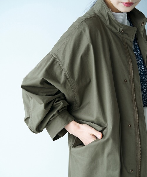 haco!(ハコ)の「これさえあれば甘辛コーデが簡単に決まる!ワンピースやスカートに合わせてキリリと着こなしたいミリタリー風アウター(その他アウター・レディース・カーキ・SMALL/MEDIUM/LARGE/X-LARGE)」の8枚目の写真