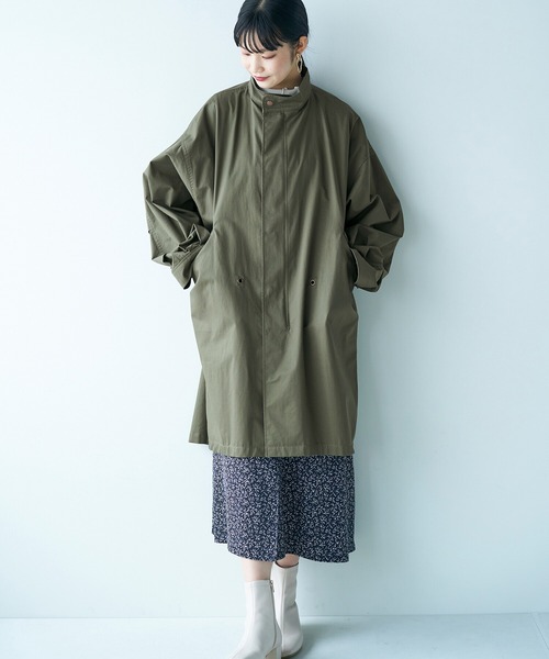 haco!(ハコ)の「これさえあれば甘辛コーデが簡単に決まる!ワンピースやスカートに合わせてキリリと着こなしたいミリタリー風アウター(その他アウター・レディース・カーキ・SMALL/MEDIUM/LARGE/X-LARGE)」の17枚目の写真