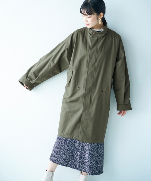 haco!(ハコ)の「これさえあれば甘辛コーデが簡単に決まる!ワンピースやスカートに合わせてキリリと着こなしたいミリタリー風アウター(その他アウター・レディース・カーキ・SMALL/MEDIUM/LARGE/X-LARGE)」の2枚目の写真
