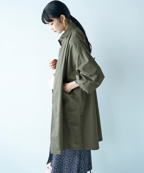 haco!(ハコ)の「これさえあれば甘辛コーデが簡単に決まる!ワンピースやスカートに合わせてキリリと着こなしたいミリタリー風アウター(その他アウター・レディース・カーキ・SMALL/MEDIUM/LARGE/X-LARGE)」の9枚目の写真