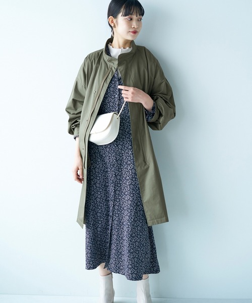 haco!(ハコ)の「これさえあれば甘辛コーデが簡単に決まる!ワンピースやスカートに合わせてキリリと着こなしたいミリタリー風アウター(その他アウター・レディース・カーキ・SMALL/MEDIUM/LARGE/X-LARGE)」の13枚目の写真