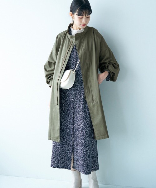 haco!(ハコ)の「これさえあれば甘辛コーデが簡単に決まる!ワンピースやスカートに合わせてキリリと着こなしたいミリタリー風アウター(その他アウター・レディース・カーキ・SMALL/MEDIUM/LARGE/X-LARGE)」の7枚目の写真