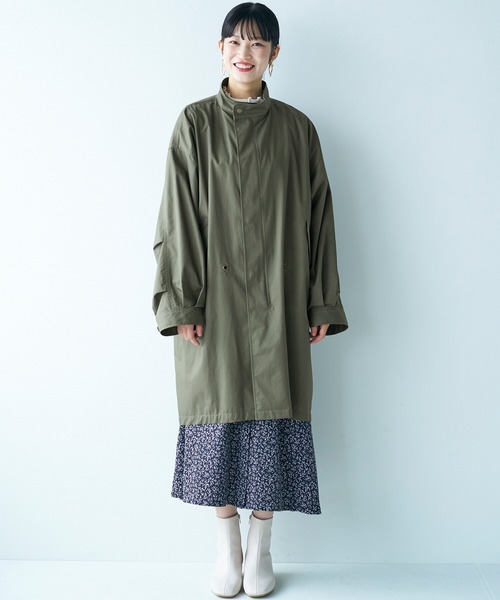 haco!(ハコ)の「これさえあれば甘辛コーデが簡単に決まる!ワンピースやスカートに合わせてキリリと着こなしたいミリタリー風アウター(その他アウター・レディース・カーキ・SMALL/MEDIUM/LARGE/X-LARGE)」の6枚目の写真