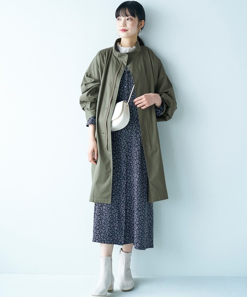 haco!(ハコ)の「これさえあれば甘辛コーデが簡単に決まる!ワンピースやスカートに合わせてキリリと着こなしたいミリタリー風アウター(その他アウター・レディース・カーキ・SMALL/MEDIUM/LARGE/X-LARGE)」の18枚目の写真