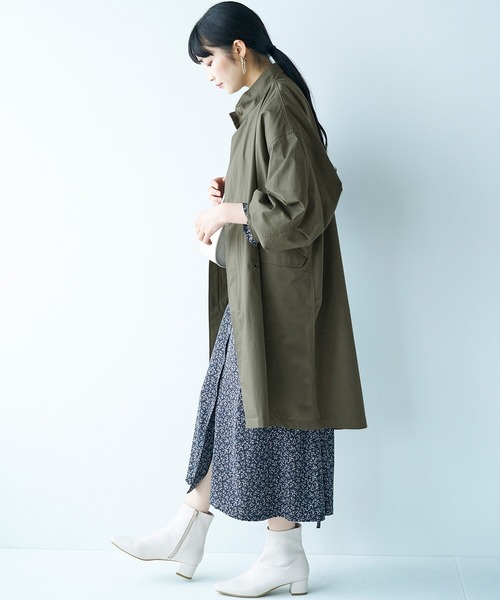 haco!(ハコ)の「これさえあれば甘辛コーデが簡単に決まる!ワンピースやスカートに合わせてキリリと着こなしたいミリタリー風アウター(その他アウター・レディース・カーキ・SMALL/MEDIUM/LARGE/X-LARGE)」の16枚目の写真
