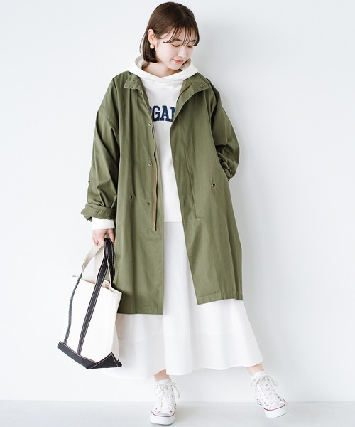 haco!(ハコ)の「これさえあれば甘辛コーデが簡単に決まる!ワンピースやスカートに合わせてキリリと着こなしたいミリタリー風アウター(その他アウター・レディース・カーキ・SMALL/MEDIUM/LARGE/X-LARGE)」の20枚目の写真