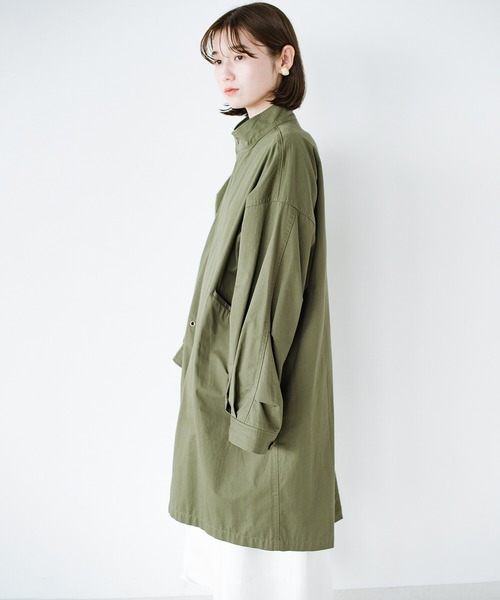 haco!(ハコ)の「これさえあれば甘辛コーデが簡単に決まる!ワンピースやスカートに合わせてキリリと着こなしたいミリタリー風アウター(その他アウター・レディース・カーキ・SMALL/MEDIUM/LARGE/X-LARGE)」の22枚目の写真