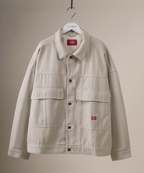 Dickies(ディッキーズ)の「【DICKIES/ディッキーズ】ビッグポケットワークジャケット/ビックシルエット(カバーオール・メンズ・ブラック/ベージュ/グレイッシュベージュ・M/L/XL)」の8枚目の写真