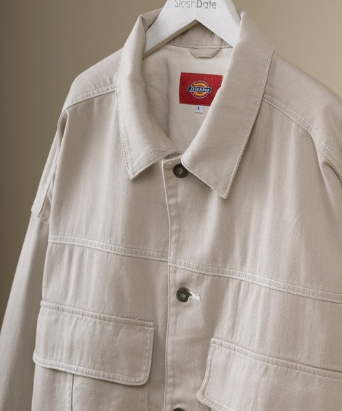 Dickies(ディッキーズ)の「【DICKIES/ディッキーズ】ビッグポケットワークジャケット/ビックシルエット(カバーオール・メンズ・ブラック/ベージュ/グレイッシュベージュ・M/L/XL)」の13枚目の写真