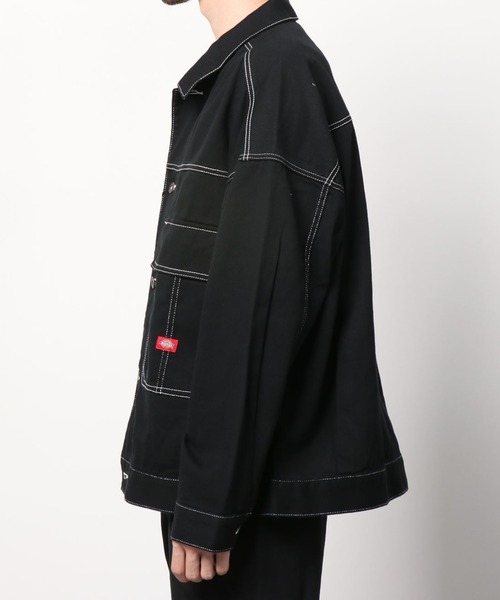 Dickies(ディッキーズ)の「【DICKIES/ディッキーズ】ビッグポケットワークジャケット/ビックシルエット(カバーオール・メンズ・ブラック/ベージュ/グレイッシュベージュ・M/L/XL)」の11枚目の写真