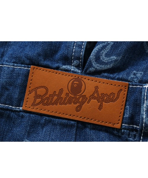 A BATHING APE(アベイシングエイプ)の「SHARK PATTERN DENIM ONEPIECE L(ワンピース・レディース・インディゴブルー・SMALL/X-SMALL)」の6枚目の写真