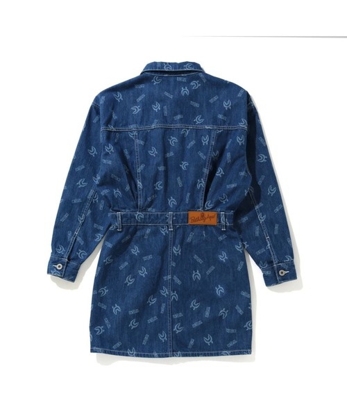 A BATHING APE(アベイシングエイプ)の「SHARK PATTERN DENIM ONEPIECE L(ワンピース・レディース・インディゴブルー・SMALL/X-SMALL)」の3枚目の写真