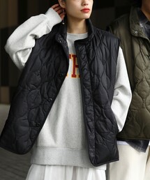 FREAK'S STORE | WEB限定 リラックスフィット スタンドカラー キルティングベスト/瓢箪キルト(ダウンベスト)