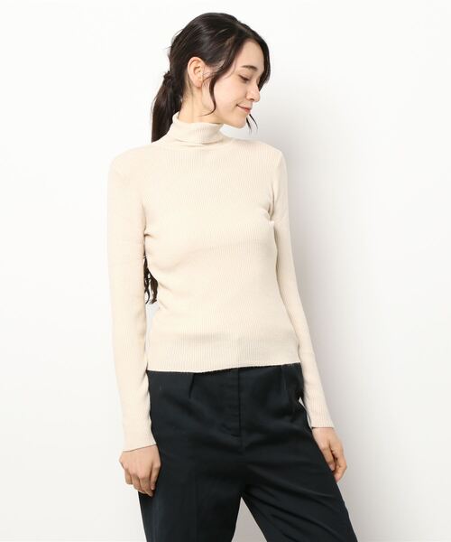 RETRO GIRL(レトロガール)の「リブタートルニット(ニット/セーター・レディース・ライトグレー/ブラック/オフホワイト/グリーン/マスタード・FREE)」の20枚目の写真