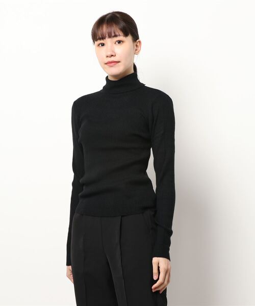 RETRO GIRL(レトロガール)の「リブタートルニット(ニット/セーター・レディース・ライトグレー/ブラック/オフホワイト/グリーン/マスタード・FREE)」の21枚目の写真