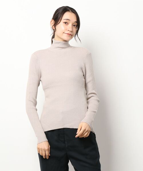 RETRO GIRL(レトロガール)の「リブタートルニット(ニット/セーター・レディース・ライトグレー/ブラック/オフホワイト/グリーン/マスタード・FREE)」の22枚目の写真