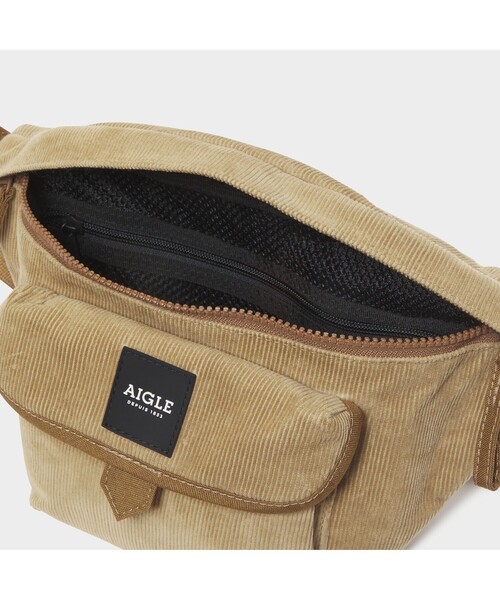 AIGLE（エーグル）の「ミュルーズ コーデュロイ ウェストバッグ（ボディバッグ/ウエストポーチ・レディース・ベージュ/グレー・FREE）」の12枚目の写真