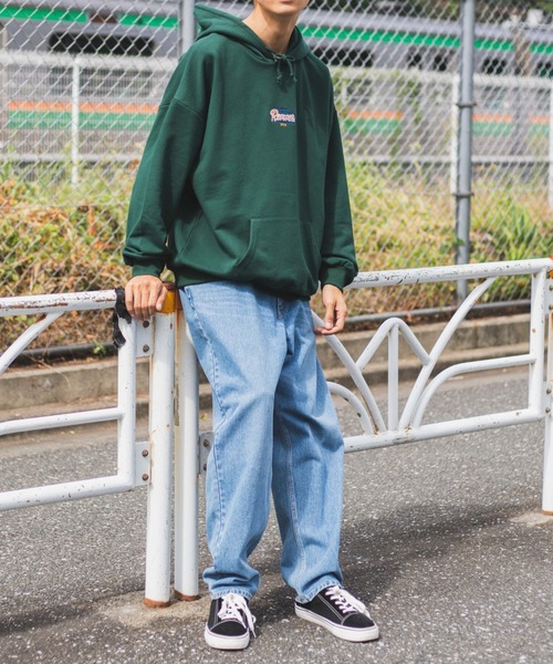 WEGO（ウィゴー）の「WEGO/ヘビーウエイトFACTORYロゴBIGプルパーカ（パーカー・メンズ・ダークグリーン/オートミール/ホワイト/ブルー・MEDIUM/LARGE）」の8枚目の写真