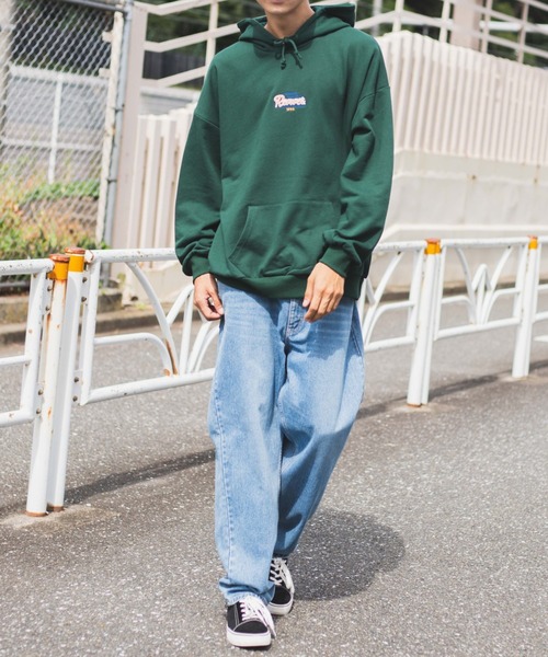 WEGO（ウィゴー）の「WEGO/ヘビーウエイトFACTORYロゴBIGプルパーカ（パーカー・メンズ・ダークグリーン/オートミール/ホワイト/ブルー・MEDIUM/LARGE）」の11枚目の写真