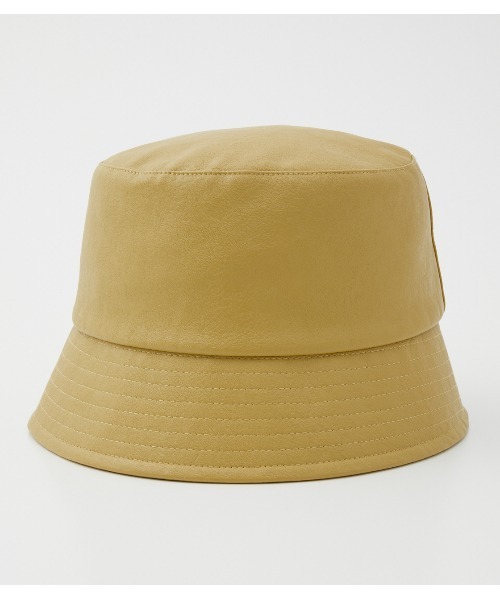 AZUL by moussy（アズールバイマウジー）の「FAUX LEATHER BUCKET HAT/フェイクレザーバケットハット（ハット・レディース・ブラック/ベージュ/ライトグリーン・FREE）」の10枚目の写真