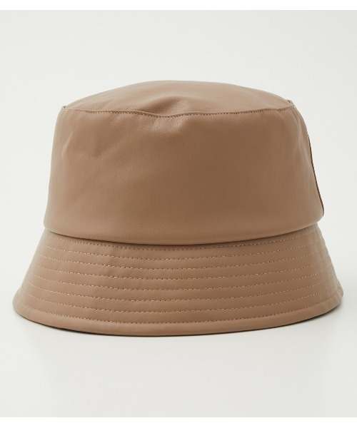 AZUL by moussy（アズールバイマウジー）の「FAUX LEATHER BUCKET HAT/フェイクレザーバケットハット（ハット・レディース・ブラック/ベージュ/ライトグリーン・FREE）」の18枚目の写真