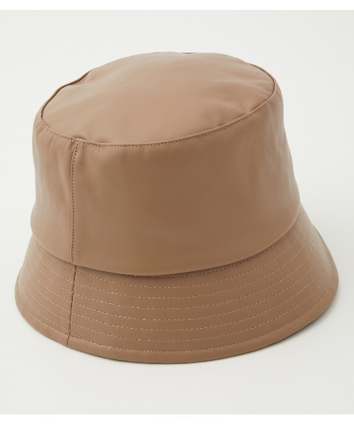 AZUL by moussy（アズールバイマウジー）の「FAUX LEATHER BUCKET HAT/フェイクレザーバケットハット（ハット・レディース・ブラック/ベージュ/ライトグリーン・FREE）」の12枚目の写真