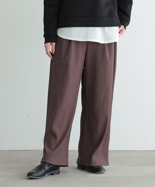 osharewalker（オシャレウォーカー）の「『裏起毛ワイドリブパンツ』（その他パンツ・レディース・モカ/ピンク/ブラック/グリーン・2/1）」の22枚目の写真