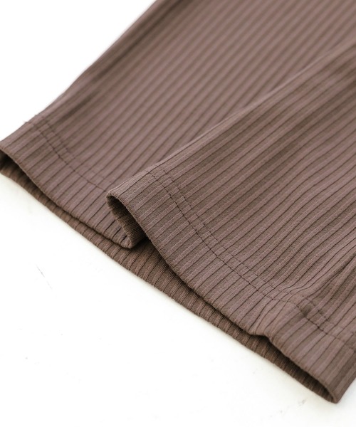 osharewalker（オシャレウォーカー）の「『裏起毛ワイドリブパンツ』（その他パンツ・レディース・モカ/ピンク/ブラック/グリーン・2/1）」の9枚目の写真