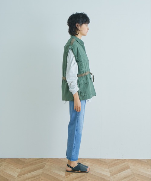 kha:ki（カーキ）の「「KHA:KI / カーキ」ミリタリーリメイクベスト"REMAKE MILITARY VEST"（ミリタリージャケット・レディース・カーキ・1）」の18枚目の写真