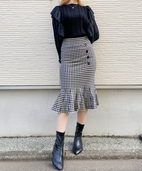 Loueme(ルエム)の「ニットマーメイドスカート(スカート・レディース・ブラック/その他・FREE)」の15枚目の写真