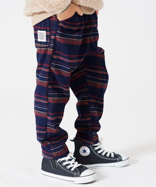 BREEZE（ブリーズ）の「チェックテーパードパンツ（その他パンツ・キッズ・ブルー/ブラウン/ネイビー・90/100/110/120/130/140/150）」の3枚目の写真