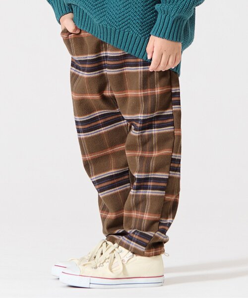 BREEZE（ブリーズ）の「チェックテーパードパンツ（その他パンツ・キッズ・ブルー/ブラウン/ネイビー・90/100/110/120/130/140/150）」の2枚目の写真